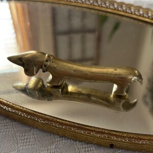 Vintage Brass Dachshund Shaped Bottle Opener
